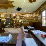 View inside through window.