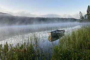 Early morning @ Søfteland Boat in fog