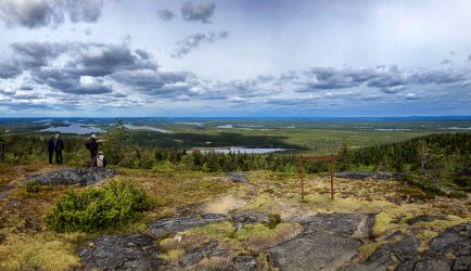 View from the top. Russia in the distance