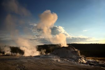 Castle Geyser - only a small eruption