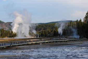 Walking among the geysers