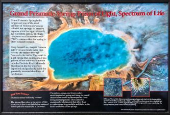 Grand Prismatic Spring - information board