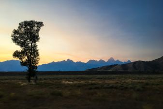 Sunset taken from then car